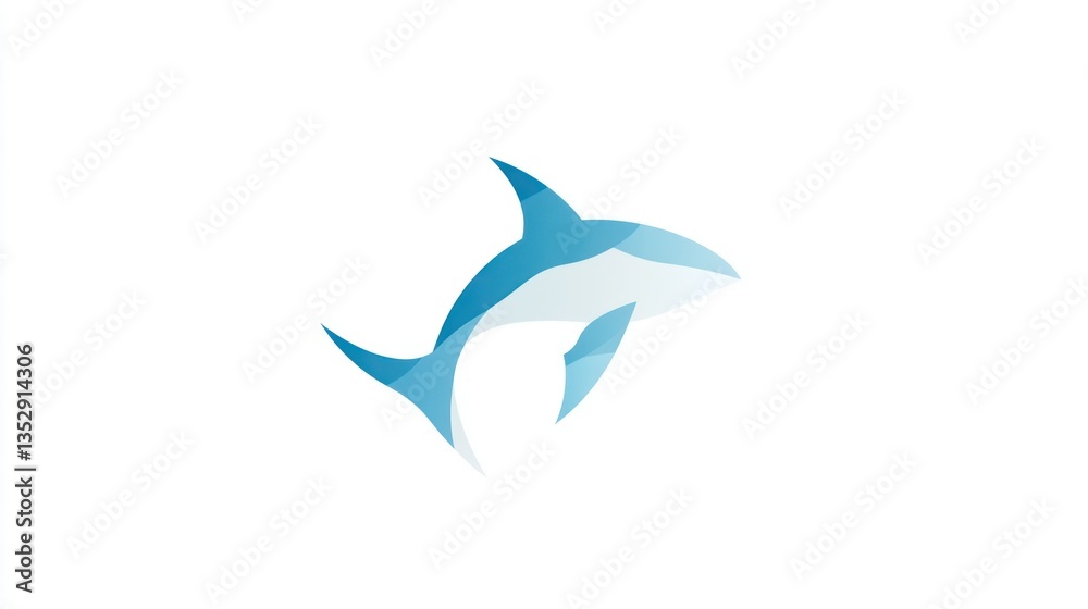 Abstract Dolphin Design in Blue and White Modern Geometric Artwork for Ocean Themes Marine Li Abstract Dolphin Design in Blue and White Modern Geometric Artwork for Ocean Themes Marine Li