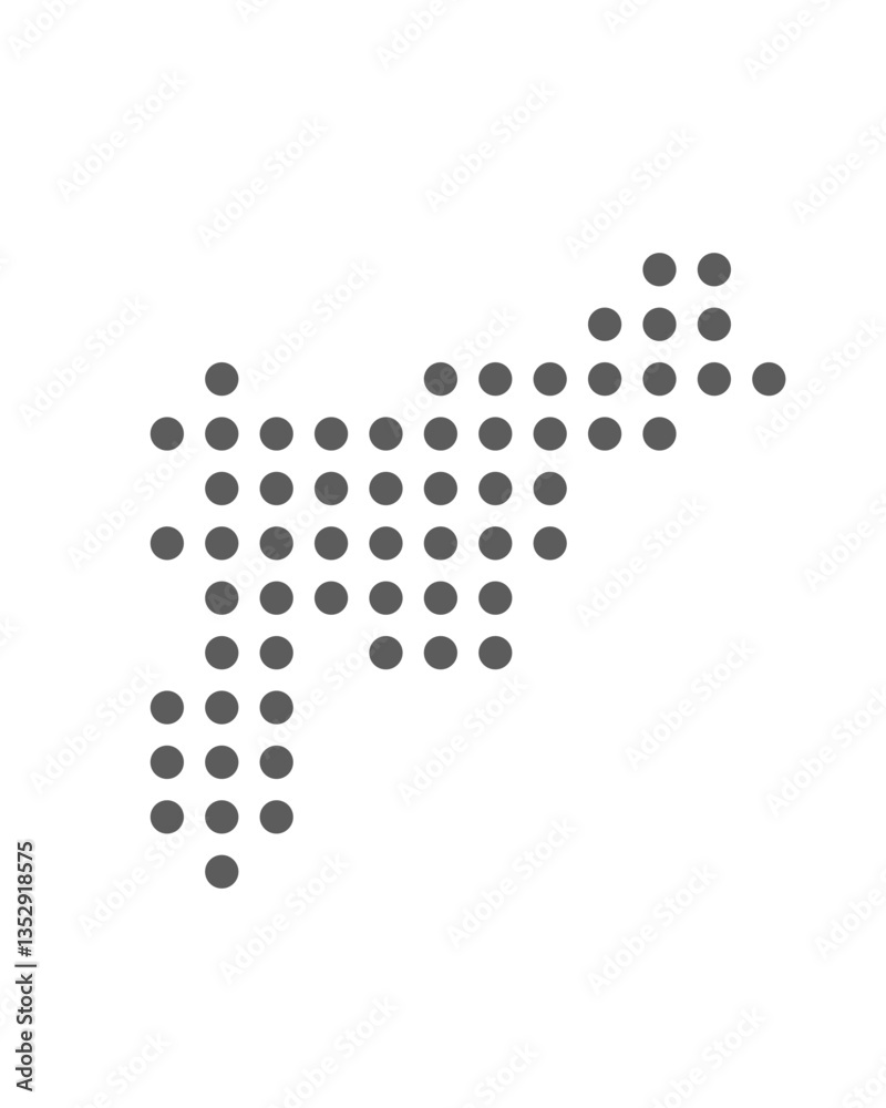 Vector dotted map of Slovenia isolated on white background, easy to edit. Vector dotted map of Slovenia isolated on white background, easy to edit.