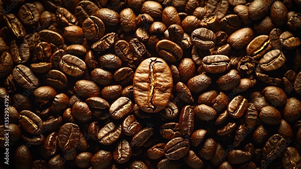 Close-up of roasted coffee beans. (1)