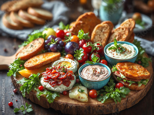 Mediterrane Brotzeitplatte photo