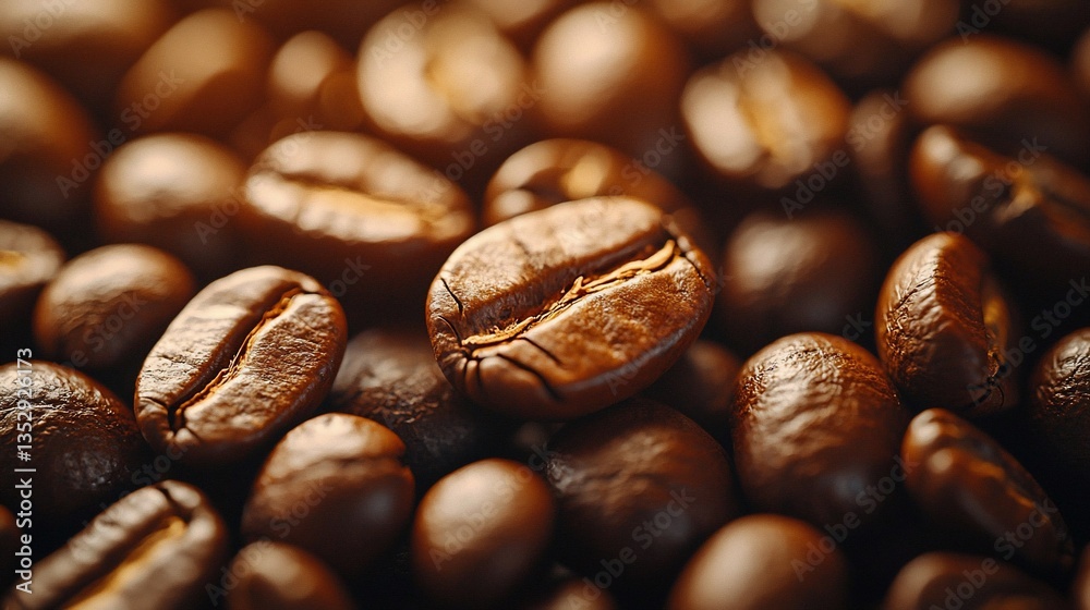 Close-up of roasted coffee beans. (2)