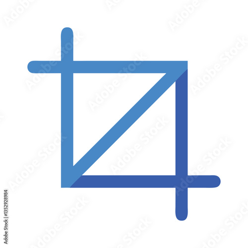 Crop Tool Icon, Photo Editing Symbol, Image Cropping Vector, Crop Symbol, Photo Cropping Illustration
