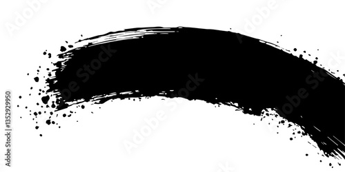 Vector modern black grunge brush stroke silhouette isolated on white and black background