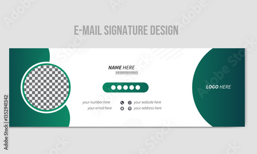 corporate e-mail signature design by organic and ellipse shape , unique two colors combination e-mail signature design template 1 sided bundle, modern and minimal e-mail signature design for corporate