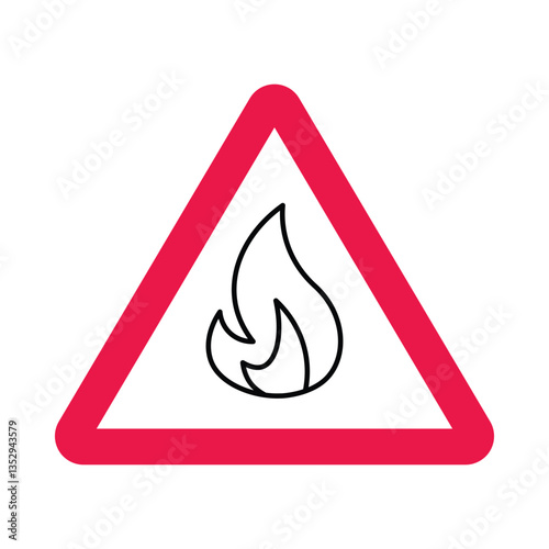 Flame-Resistant Safety Icons for Non-Combustible Substances and Products