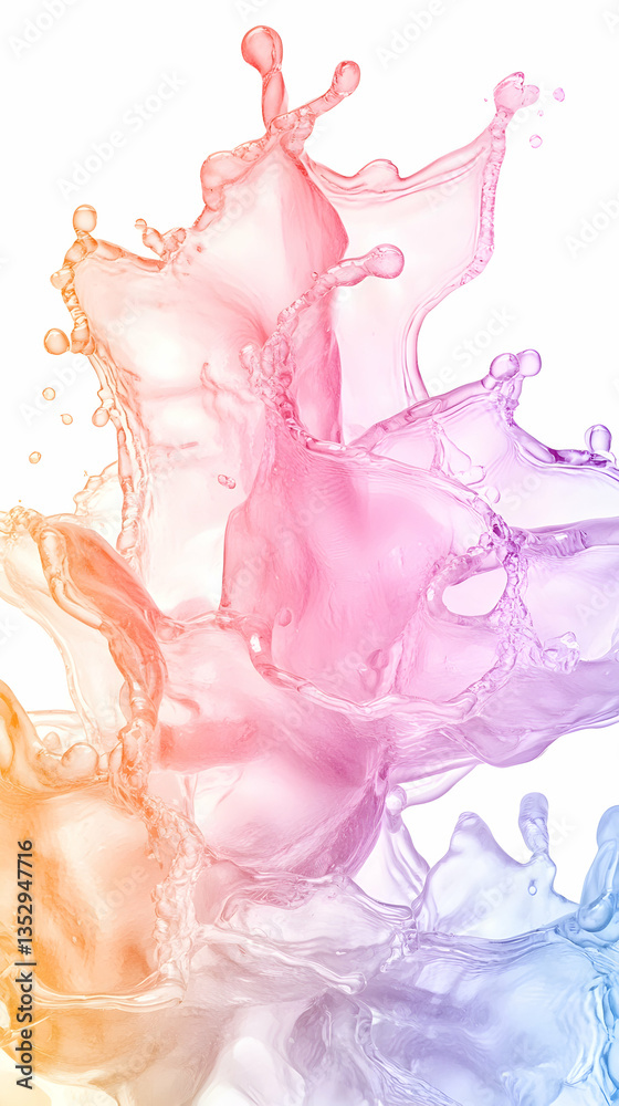 Fototapeta premium Colorful Liquid Splash Isolated