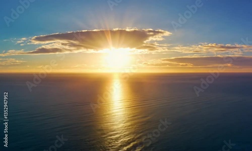 Wallpaper Mural Sunrise over Ocean Horizon Torontodigital.ca