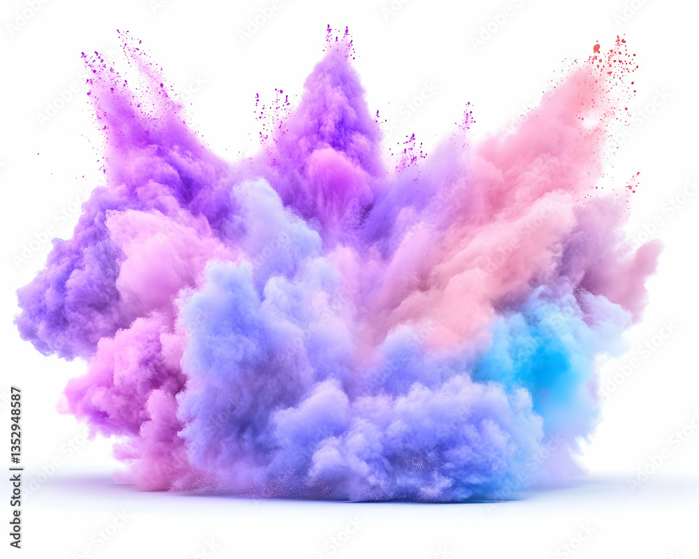 Naklejka premium Colorful Powder Explosion on White