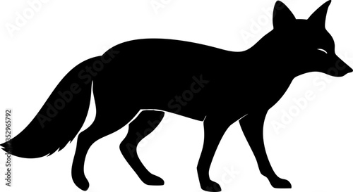 Mysterious Fox Silhouette: The striking silhouette of a fox captured against a backdrop, a symbol of wildness and grace.
