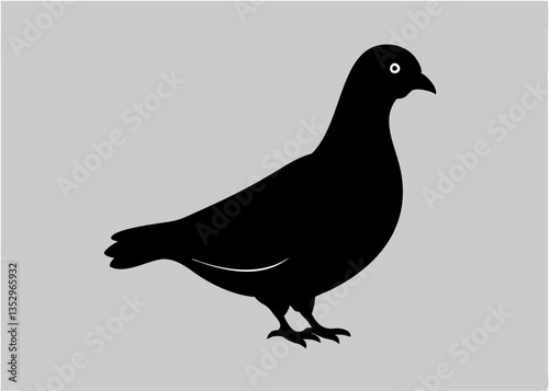 Symbol of Peace: This image showcases a meticulously crafted silhouette of a dove, a universally recognized symbol of peace and tranquility, standing serenely against a neutral backdrop.