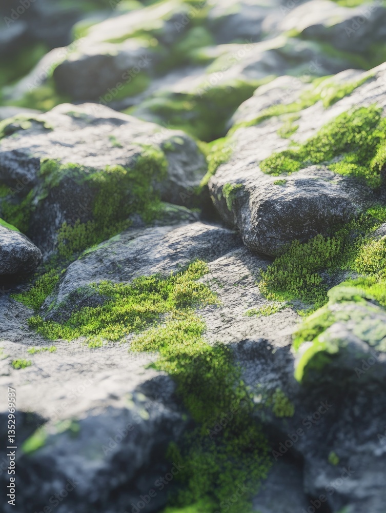 Mossy Rocks for Coastal Texture, Sunlight. Mossy Rocks for Coastal Texture, Sunlight.