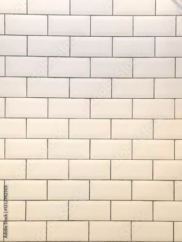 Obraz na płótnie white tile ceramics of a bathroom wall. Building materials w salonie