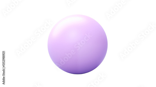 A single light purple sphere centered on a black background with soft lighting effectisolated on transparent background