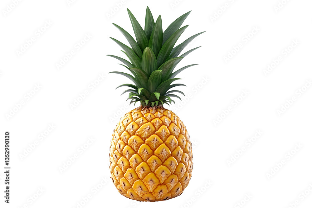 3D illustration of a Pineapple isolated on transparent background 3D illustration of a Pineapple isolated on transparent background