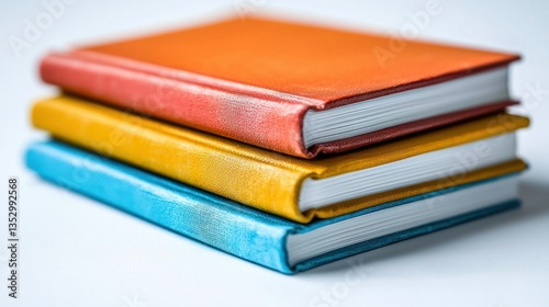 Wallpaper Mural Stacked colorful books orange, yellow, and blue. Simple and bright Torontodigital.ca