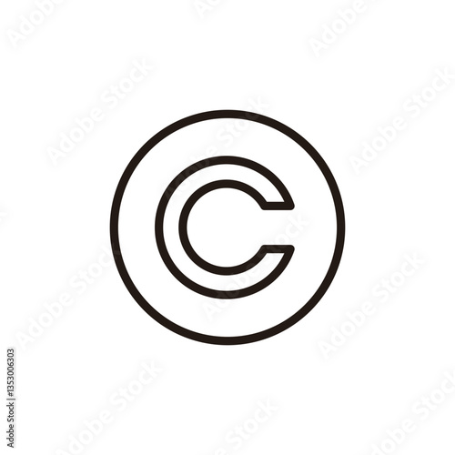 Copyright icon logo design. copyright sign and symbol