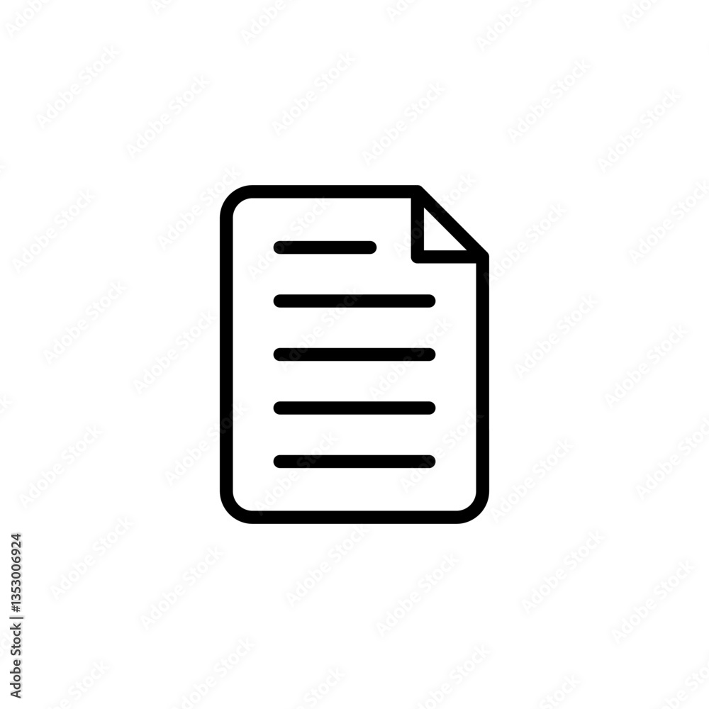 Document icon logo design. Paper sign and symbol. File Icon Document icon logo design. Paper sign and symbol. File Icon