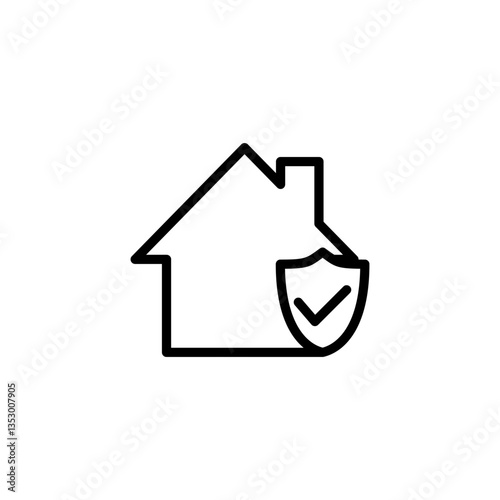 home insurance icon logo design. home protection sign and symbol
