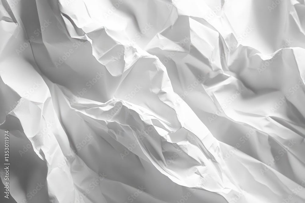 Obraz premium Abstract crumpled white paper texture background