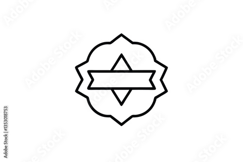 best seller badge line art vector icon.eps