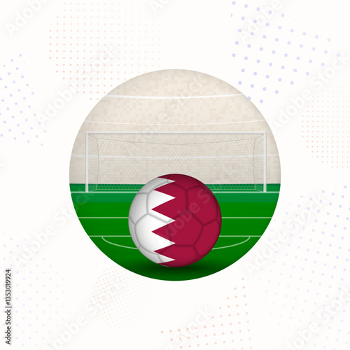 Qatar Flag Football Image for Sports Promotions, Qatar Soccer Ball Ready for Kickoff.