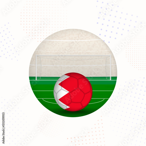 Bahrain Flag Football Image for Sports Promotions, Bahrain Soccer Ball Ready for Kickoff.