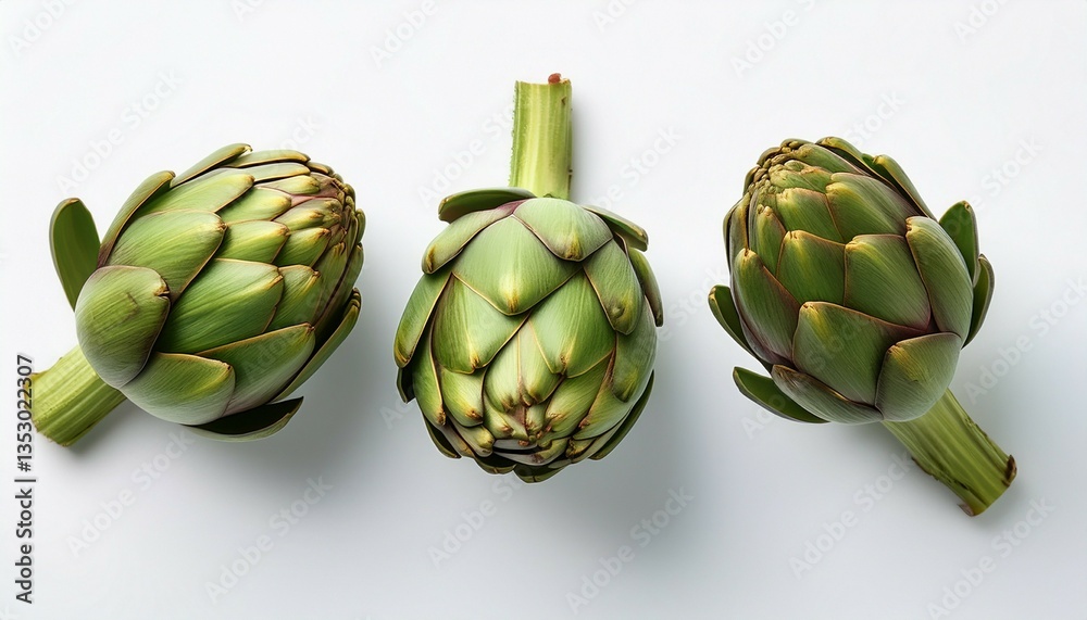 Fototapeta premium artichoke on a green background