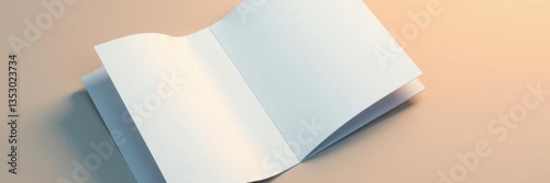Minimalist folder die cut mockup with clean lines and simple shapes , sleek, vector