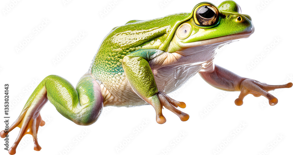 Fototapeta premium rana, verde, anfíbio, animal, naturaleza, árbol, hyla, fauna, aislada, macro