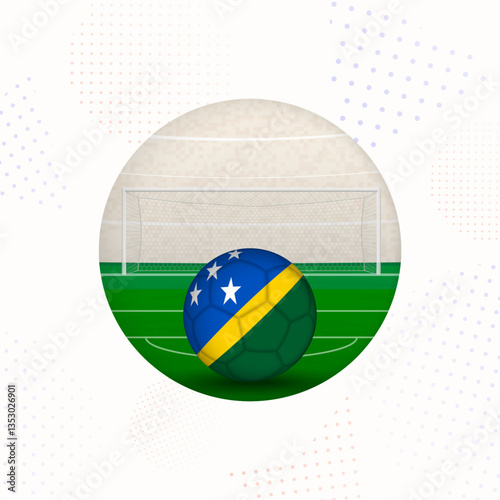Solomon Islands Flag Football Image for Sports Promotions, Solomon Islands Soccer Ball Ready for Kickoff.