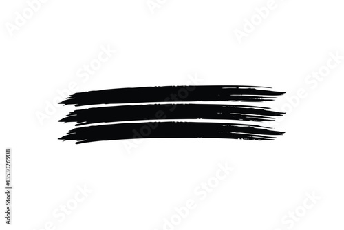 horizontal rule bold horizontal line brushstrokes.eps