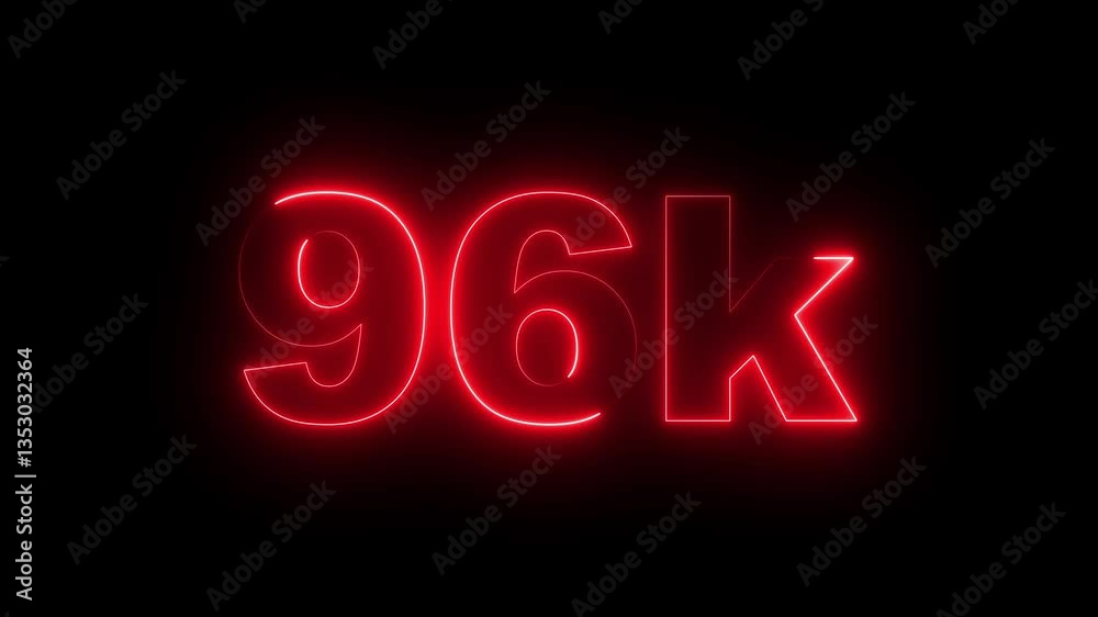 Celebrate 96k Follower Text Animation. Animation 96K followers motion graphic suitable for social media, 96K Youtube subscribe with alpha channel. Followers, views, subscribers . Celebrate 96k Follower Text Animation. Animation 96K followers motion graphic suitable for social media, 96K Youtube subscribe with alpha channel. Followers, views, subscribers .