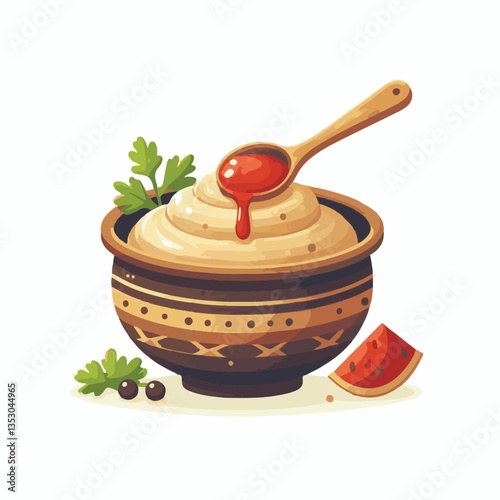 food, eggplant, cuisine, arabic, traditional, appetizer, vegetarian, dip, hummus, babaganoush, turkish, lebanese, vegetable, mediterranean, ganoush, parsley, healthy, snack, arabian, greek, baba, back