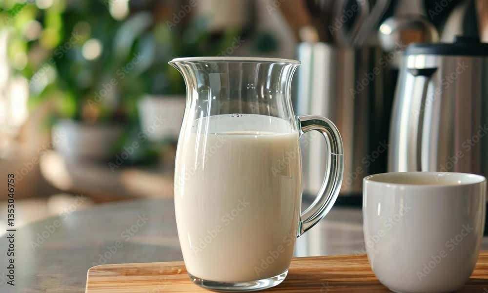 Morning Milk and Coffee in the Kitchen Morning Milk and Coffee in the Kitchen
