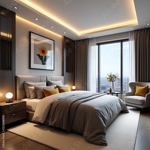 Luxurious and Elegant Bedroom photo