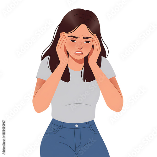 woman with headache