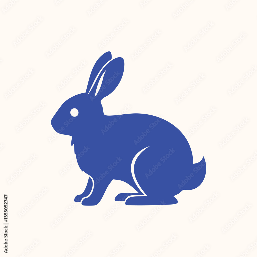 Obraz premium Rabbit silhouette isolated vector character
