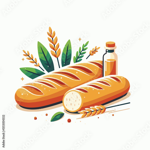 baguette, food, bread, bakery, breakfast, french, bun, meal, fresh, pastry, loaf, wheat, healthy, crust, tasty, nutrition, brown, isolated, flour, bake, organic, background, traditional, delicious, ce