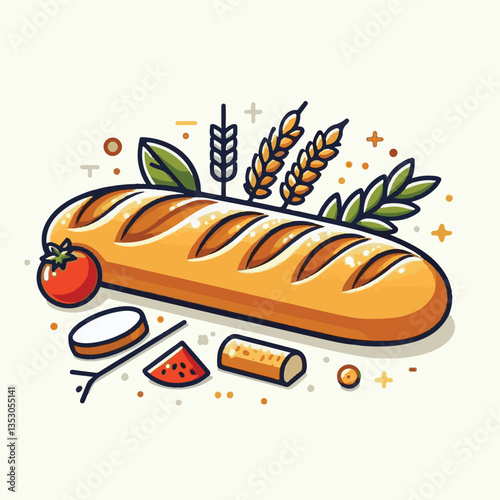 baguette, food, bread, bakery, breakfast, french, bun, meal, fresh, pastry, loaf, wheat, healthy, crust, tasty, nutrition, brown, isolated, flour, bake, organic, background, traditional, delicious, ce