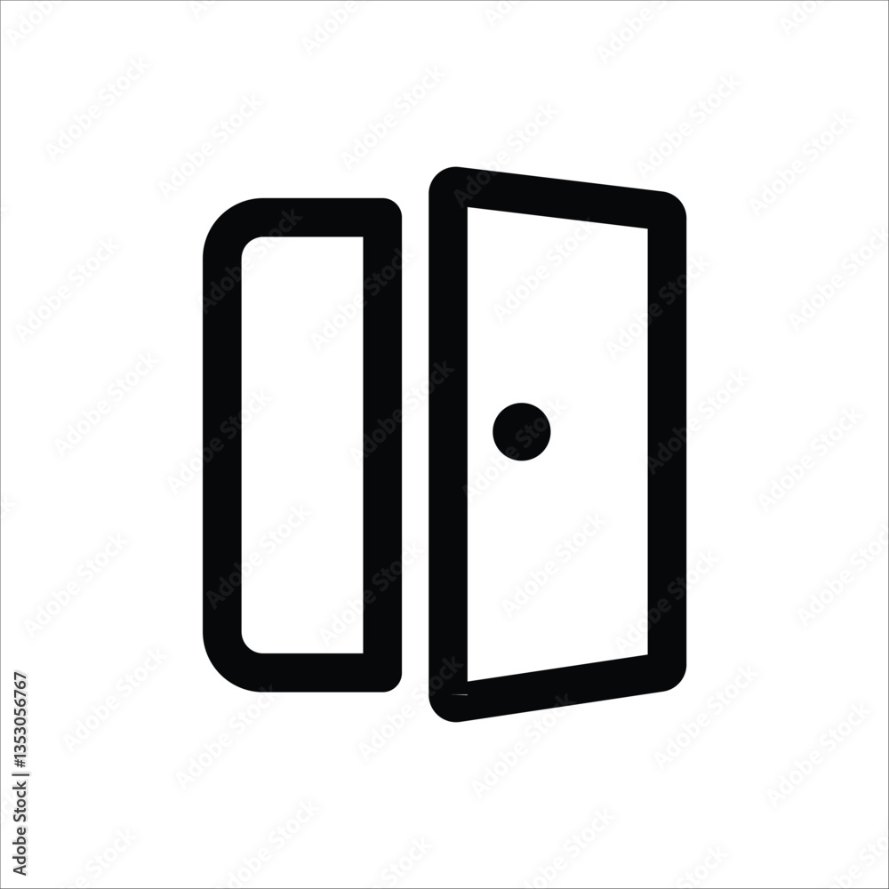 A minimalist open sign symbol, ideal for storefronts, availability status, or online shops. A minimalist open sign symbol, ideal for storefronts, availability status, or online shops.