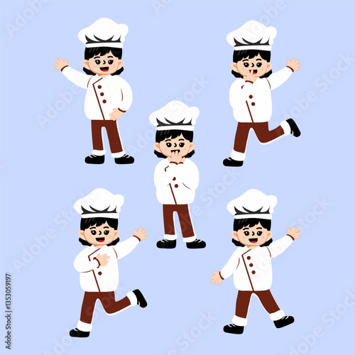 Illustration Kids Cute Wear Costume Profession