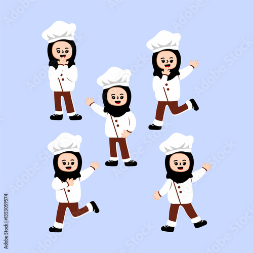 Illustration Kids Cute Wear Costume Profession