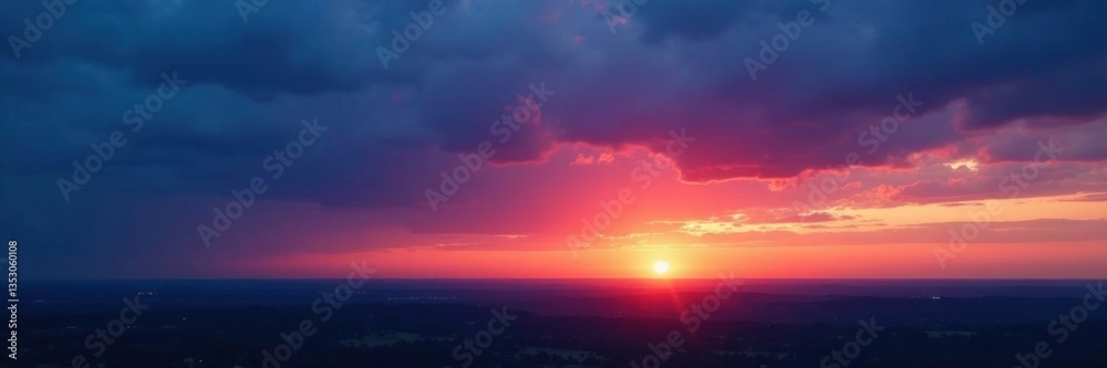 calm atmosphere created by vast expanse of dark blue sky at sunset , atmosphere, abstract calm atmosphere created by vast expanse of dark blue sky at sunset , atmosphere, abstract