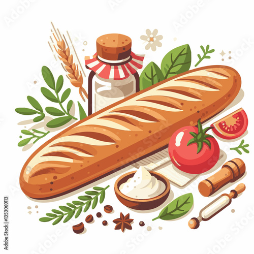 baguette, food, bread, bakery, breakfast, french, bun, meal, fresh, pastry, loaf, wheat, healthy, crust, tasty, nutrition, brown, isolated, flour, bake, organic, background, traditional, delicious, ce