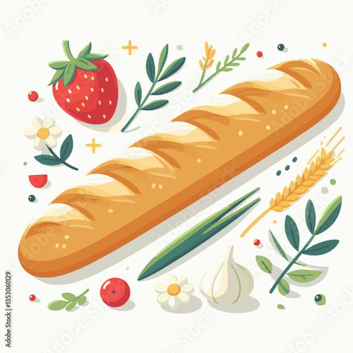 baguette, food, bread, bakery, breakfast, french, bun, meal, fresh, pastry, loaf, wheat, healthy, crust, tasty, nutrition, brown, isolated, flour, bake, organic, background, traditional, delicious, ce