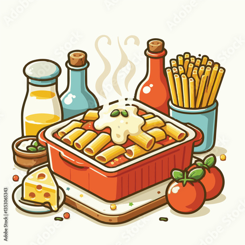 italian, food, sauce, pasta, cheese, dish, cuisine, ziti, tomato, plate, baked, meal, casserole, lunch, homemade, mozzarella, restaurant, basil, marinara, kitchen, dinner, parmesan, cooked, culture, t