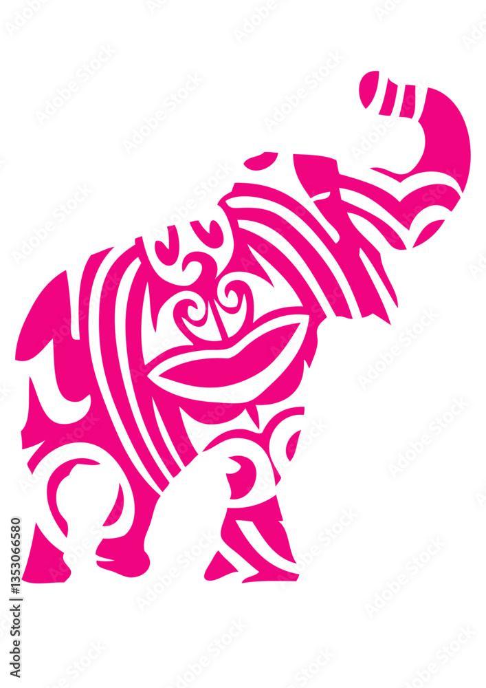 Fototapeta premium elephant tribal animal design sauvage