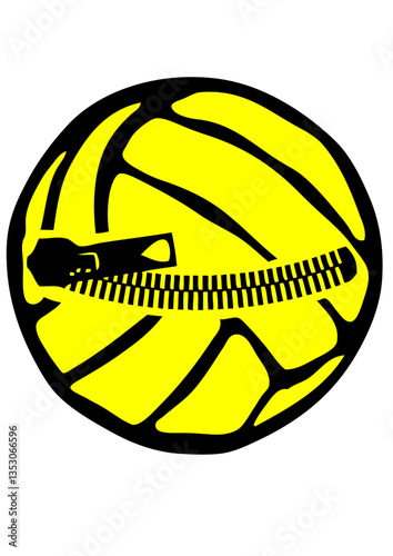 fermeture eclair ballon volleyball