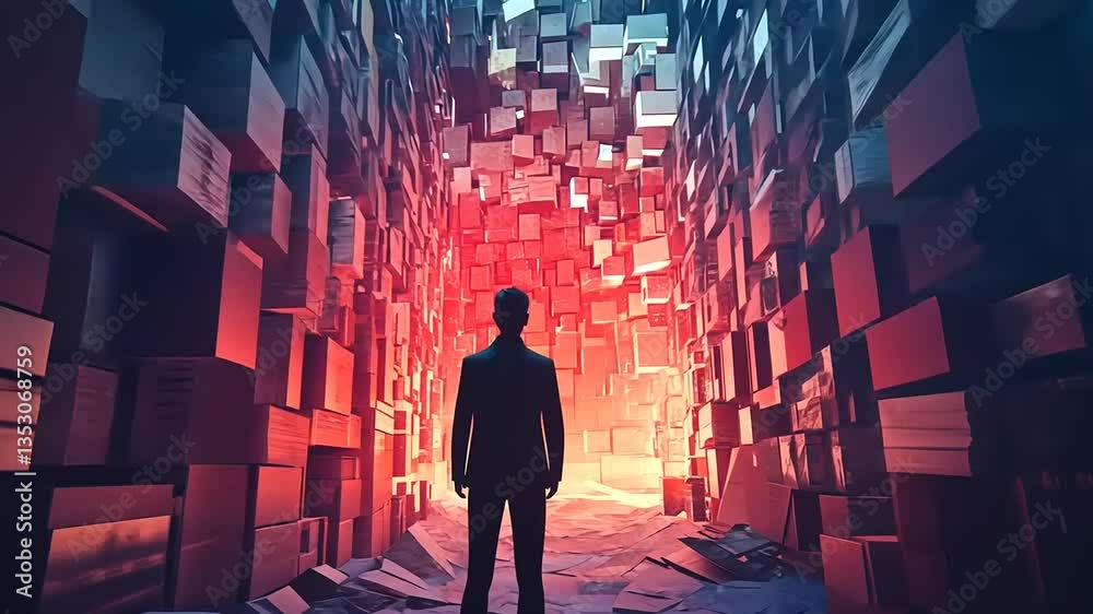 Man in a Labyrinth of Books: A Journey into Knowledge