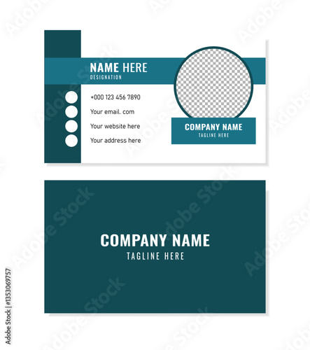 Creative, modern, simple, double sided business card, visiting card, design template layout